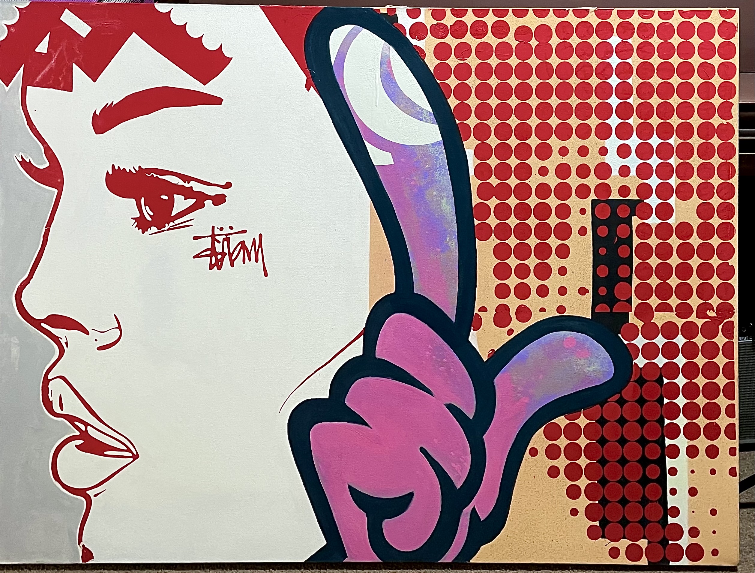 Polka Queen Canvas Painting